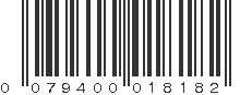 UPC 079400018182