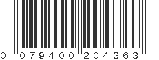 UPC 079400204363