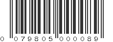 UPC 079805000089