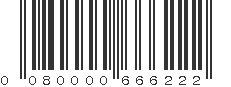 UPC 080000666222