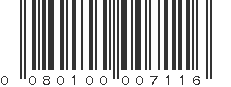 UPC 080100007116