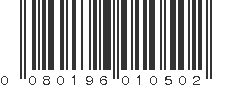 UPC 080196010502