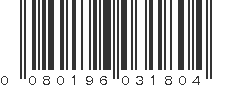 UPC 080196031802