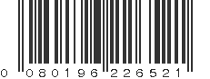 UPC 080196226521