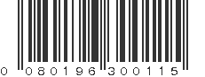 UPC 080196300115