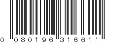 UPC 080196316611