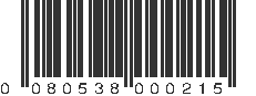 UPC 080538000215