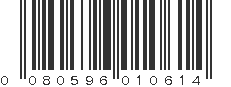 UPC 080596010614