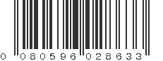 UPC 080596028633