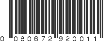 UPC 080672920011