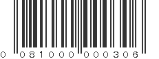 UPC 081000000306