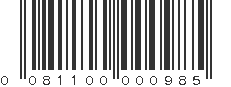 UPC 081100000985