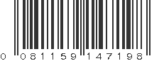 UPC 081159147198