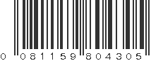 UPC 081159804305