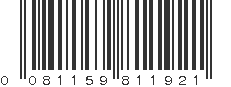 UPC 081159811921