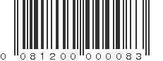 UPC 081200000083