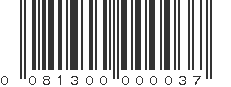 UPC 081300000037