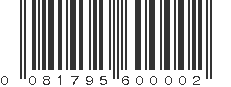 UPC 081795600002