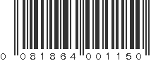 UPC 081864001150