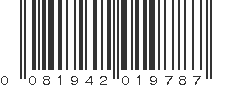 UPC 081942019787