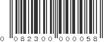 UPC 082300000058