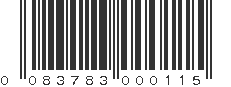 UPC 083783000115