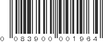 UPC 083900001964