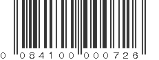 UPC 084100000726