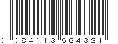 UPC 084113564321