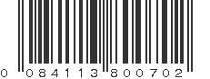 UPC 084113800702