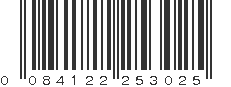 UPC 084122253025