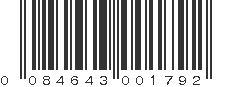 UPC 084643001792