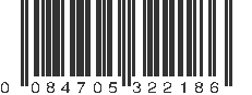 UPC 084705322186