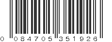 UPC 084705351926