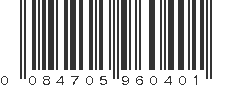 UPC 084705960401