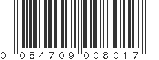 UPC 084709008017