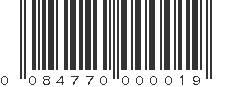 UPC 084770000019