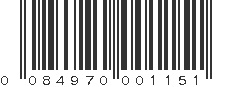 UPC 084970001151