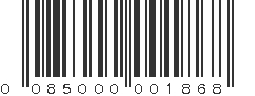 UPC 085000001868