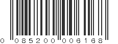 UPC 085200006168