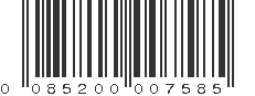 UPC 085200007585