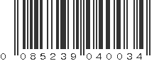 UPC 085239040034