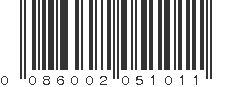 UPC 086002051011