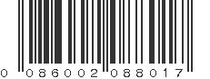 UPC 086002088017