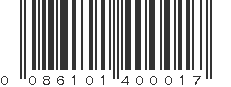 UPC 086101400017