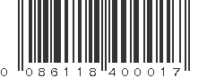 UPC 086118400017