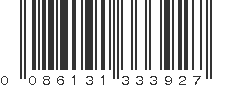 UPC 086131333927