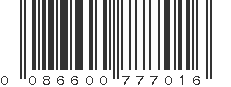 UPC 086600777016