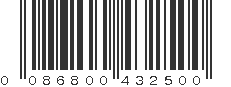 UPC 086800432500