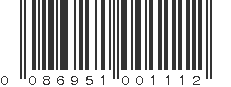 UPC 086951001112